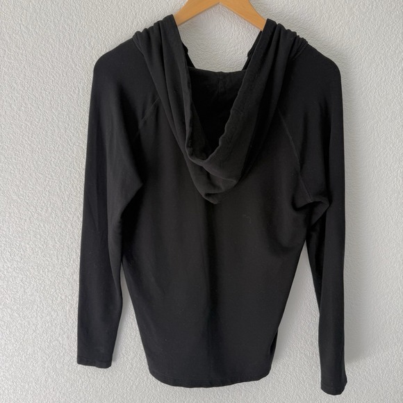 Majestic Filatures Deluxe Fleece Hoodie Size 1 Black French Soft Touch Cozy - Picture 5 of 5